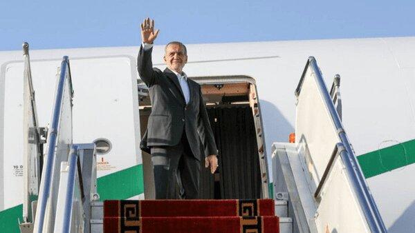 President Pezeshkian arrives in Astana for official visit