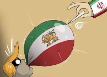New Cartoon by Kamal Sharaf: Trump as the Architect of Instability