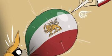 New Cartoon by Kamal Sharaf: Trump as the Architect of Instability